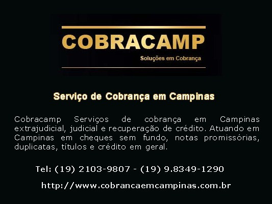 Cobrança em Campinas | Serviço de Cobrança em Campinas