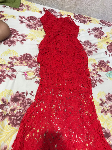 VESTIDO longo vermelho, usado 2 vezes, tamanho M - Foto 2