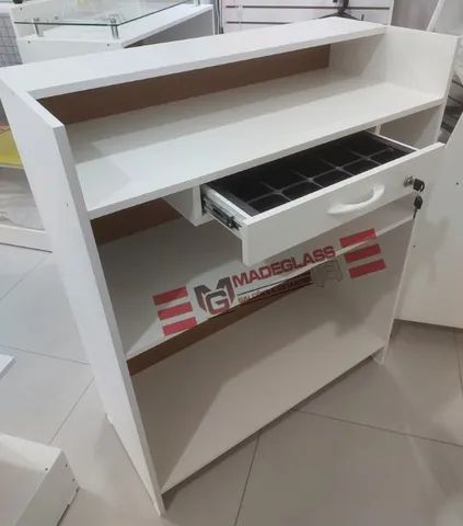Balcão Caixa c/ Gaveta e Chaves- Novo