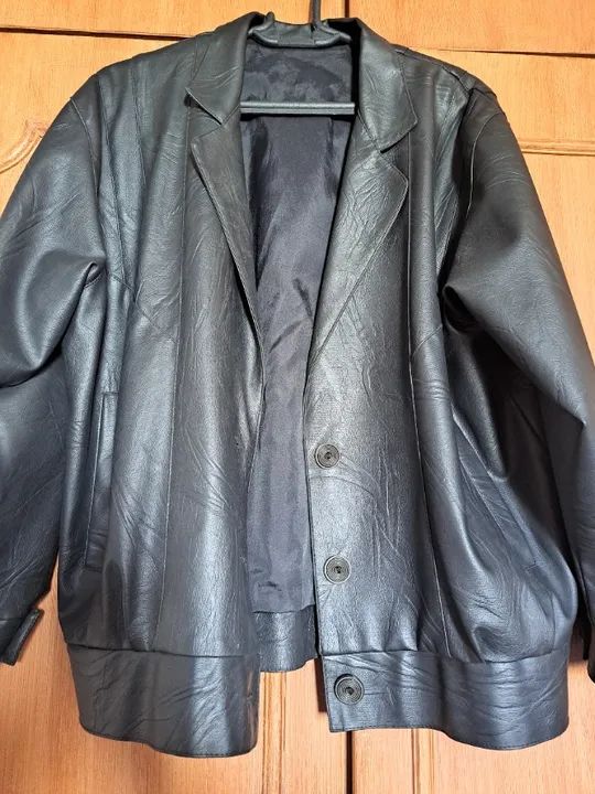 Jaqueta de couro legítimo forrada. - Foto 3