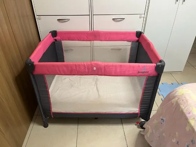 Berço Bebe Cercado Portátil Infantil Até 9kg Ajuste 6 Níveis