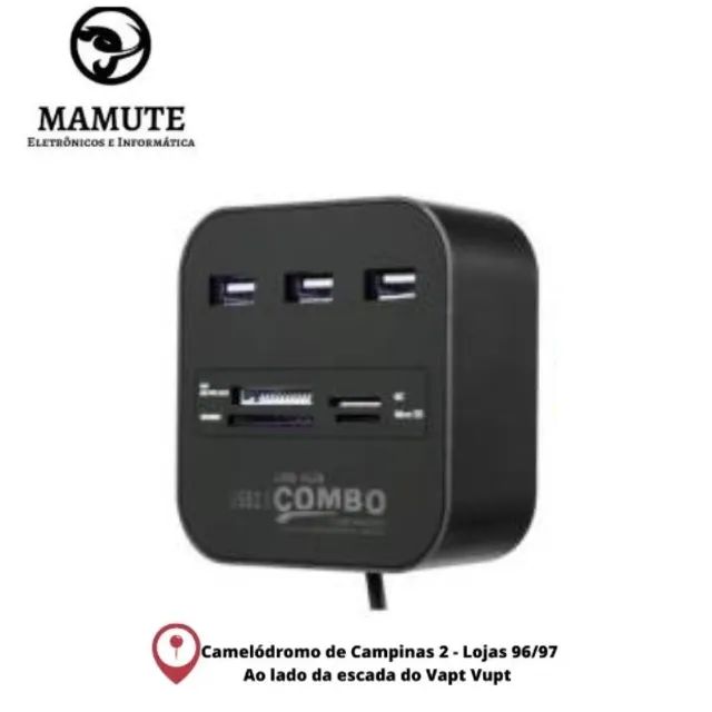 Hub Usb 2.0 Com Leitor De Cartão Integrado Knup Hb-t58