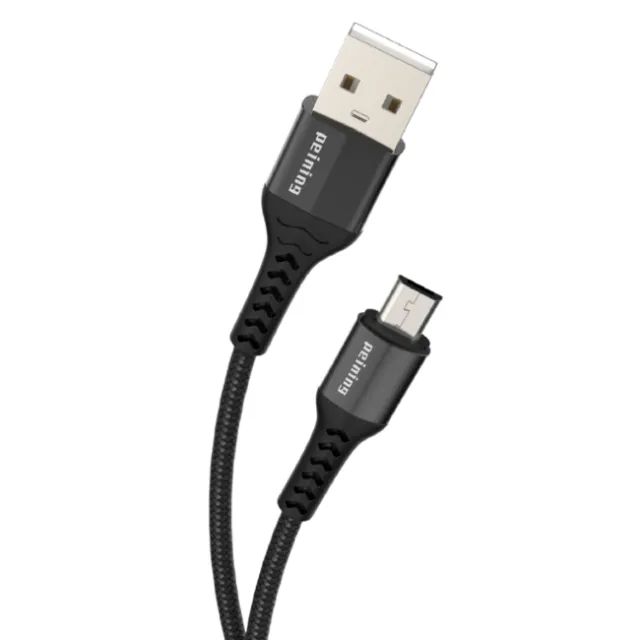 Cabo USB Para Micro Usb V8 6A em Nylon Trançado Carrega e Transferência de Dados de 1m
