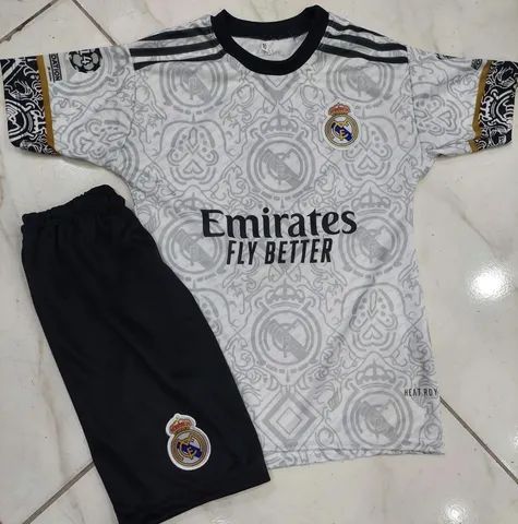 Conjunto time de futebol infantil Real Madrid 