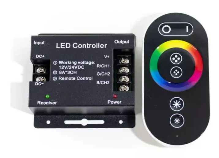 CENTRAL RGB TOUCH 12V/24V PRETA