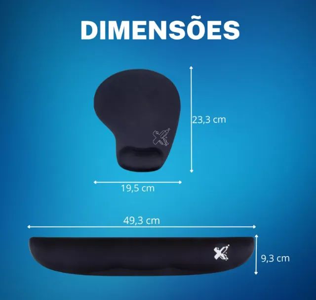 Mousepad + Apoio de Punho para teclado