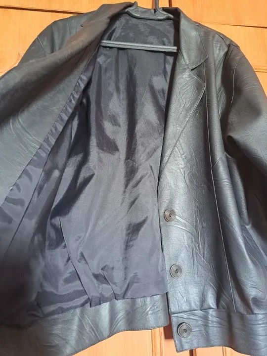 Jaqueta de couro legítimo forrada. - Foto 2