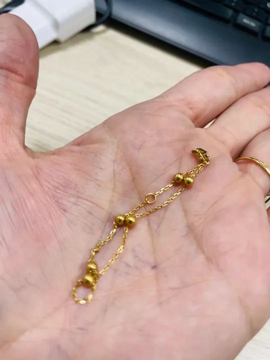 Pulseira infantil de ouro 