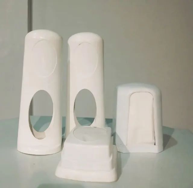 Conjunto porta guardanapo e canudo 4 peças