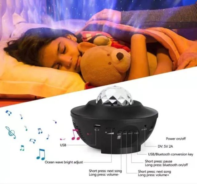 Projetor Galaxia decoração e iluminação com som e bluetooth - Foto 5