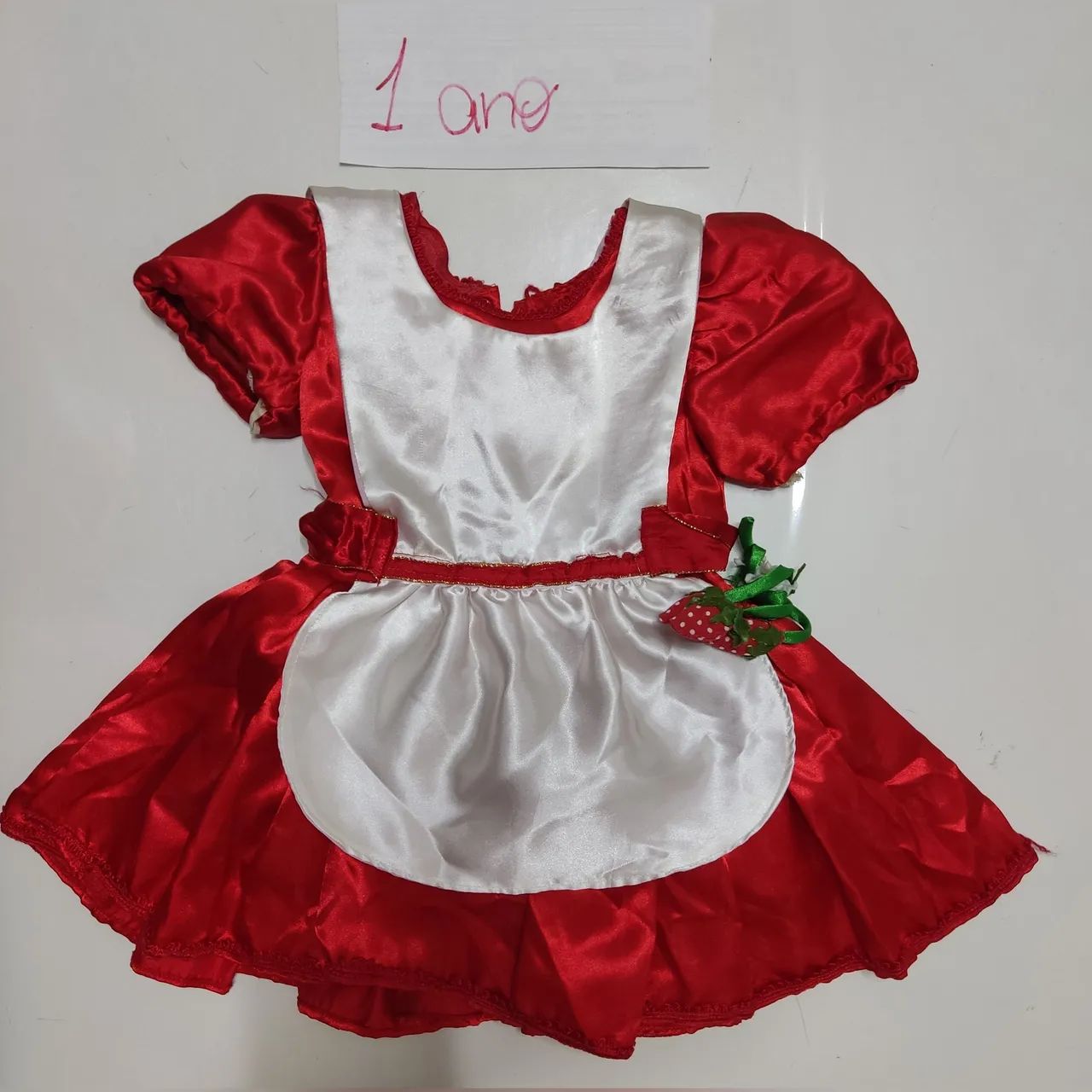 Fantasia Moranguinho infantil 1 ano