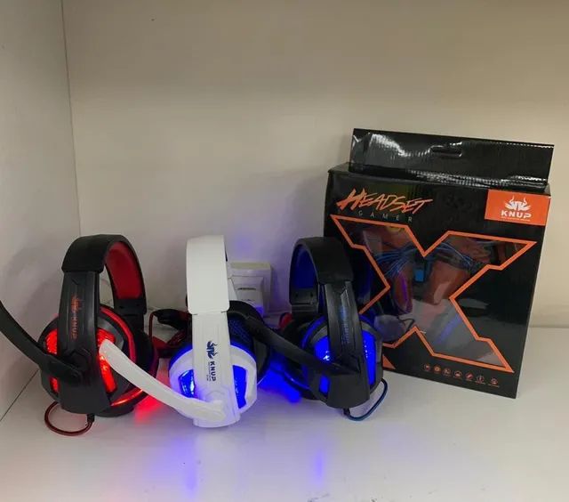 Fone Gamer kp-396 azul com preto $135