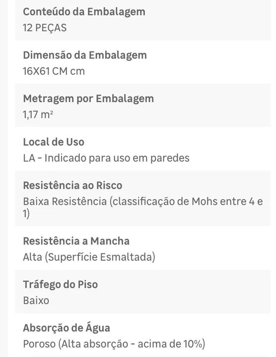 Revestimento Decorativo Cerâmica Bsv01 16X61cm Gabriella - Foto 6