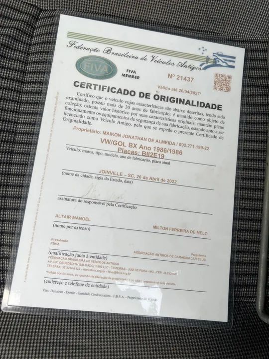 VW Gol BX 1986 Placa Preta - Foto 3