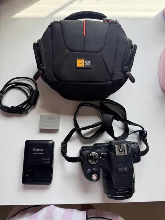 Câmera Canon SX50HS com acessórios - Foto 2
