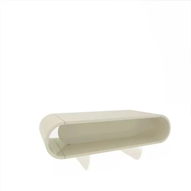 Mesa de Centro com Pés Vidro Nobre 88cm Off White **nova na caixa** - Foto 4