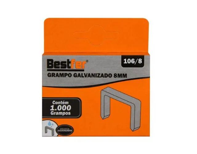 Grampo Galvanizado Para Grampeador Profissional 1000pcs 106/06 - Foto 2