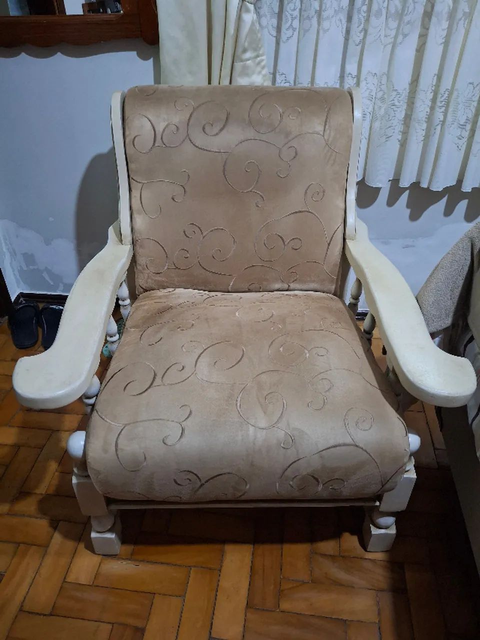 Sofá vintage 3 lugares com 2 poltronas - relíquia - Foto 2
