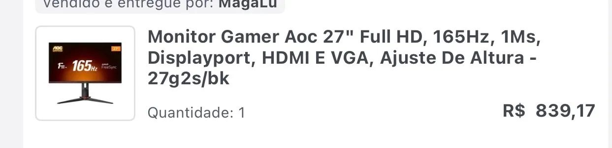 Monitor gamer aoc 165hz - Foto 2