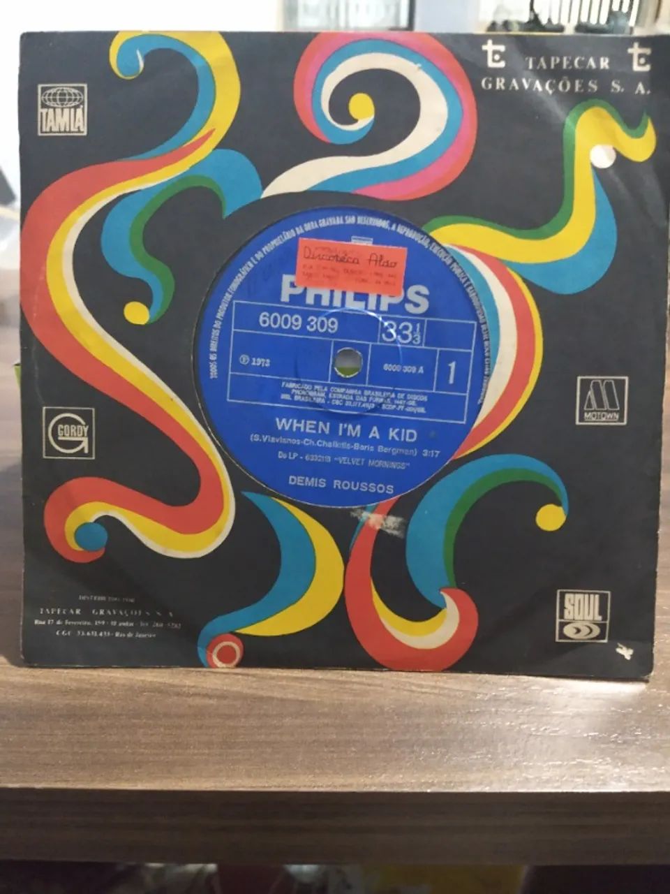 Compacto Vinil Demis Roussos When I'm a Kid/Rebecca