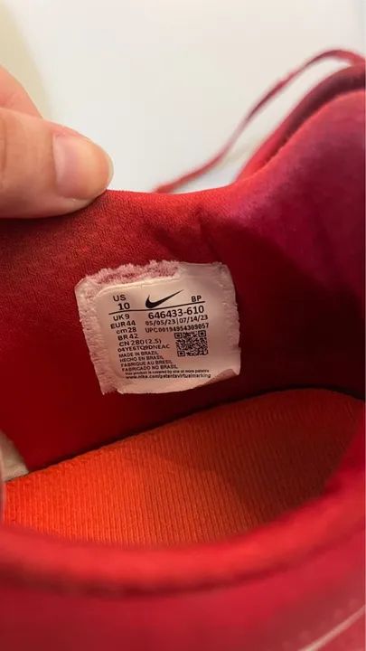 Tênis Nike Masculino Vermelho Tamanho 42