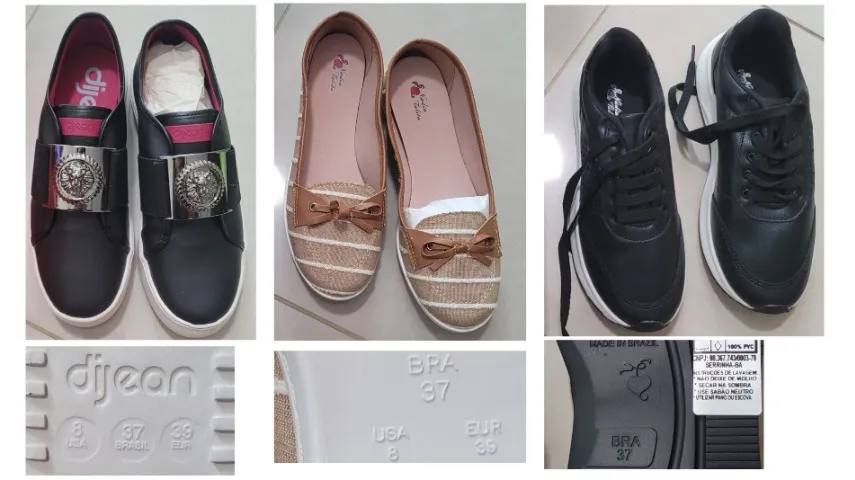 L234) Lote sandalias femininas varios modelos Novos na caixa