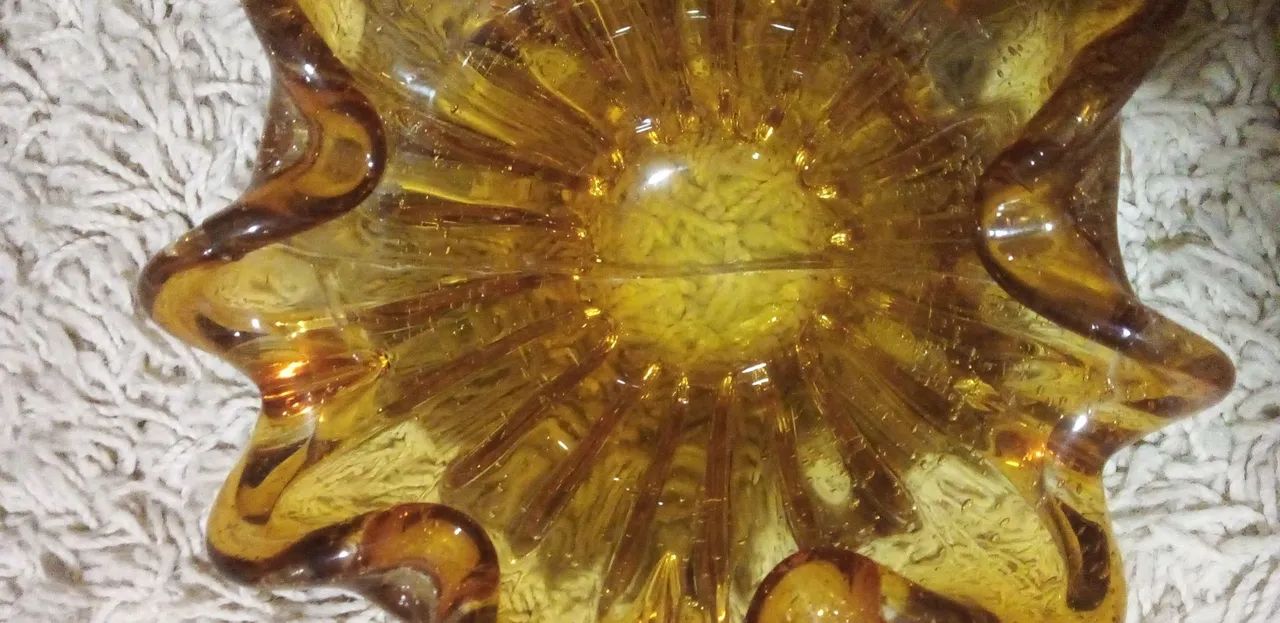 Centrinho de Mesa Murano Âmbar 20 cm - Foto 3