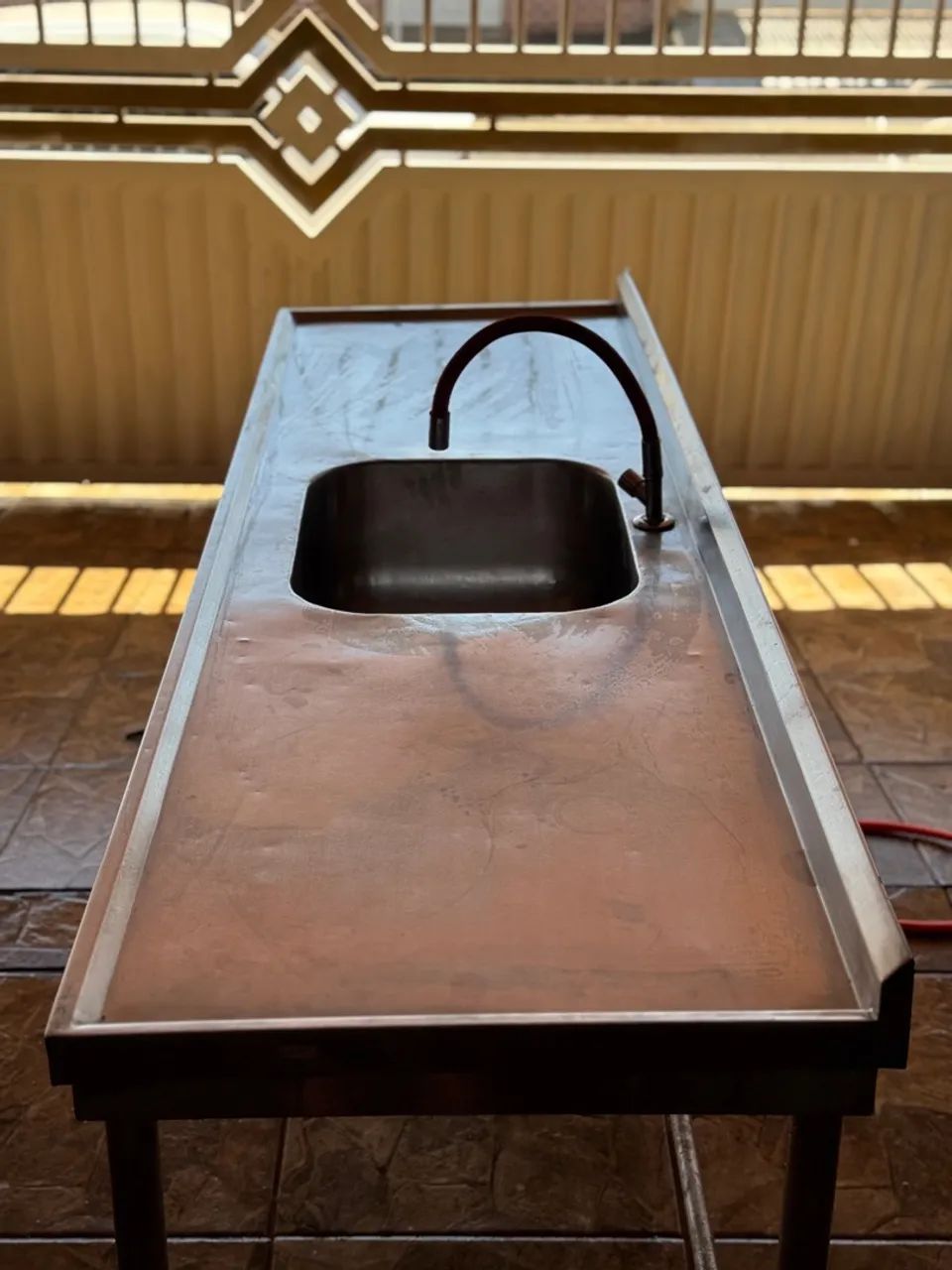 Bancada (PIA) de aço inox com cuba - Foto 2