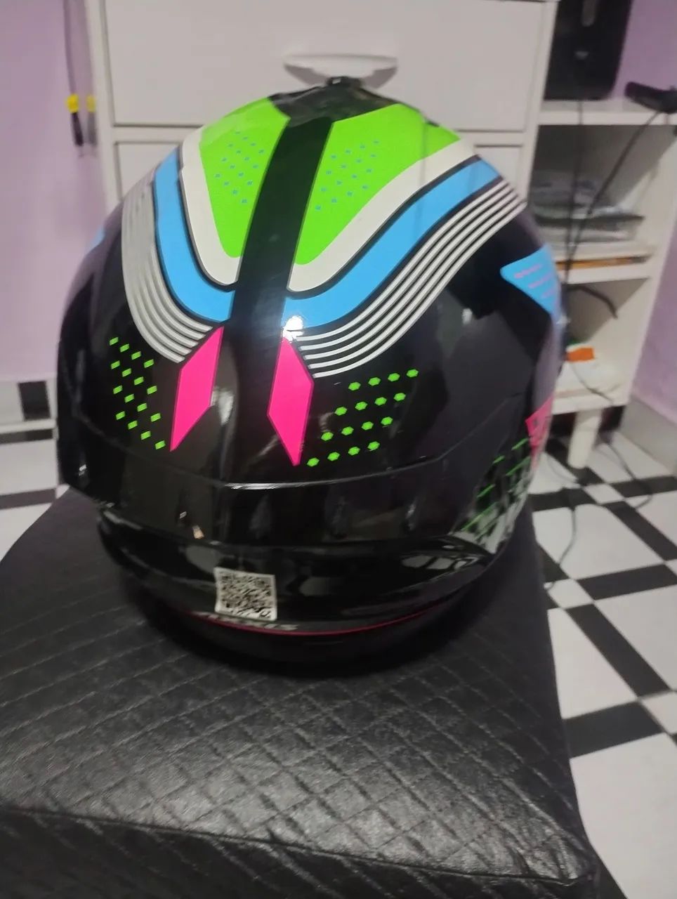 Capacete Axxis - Novo - Azul e Verde * ZAP  - Foto 4