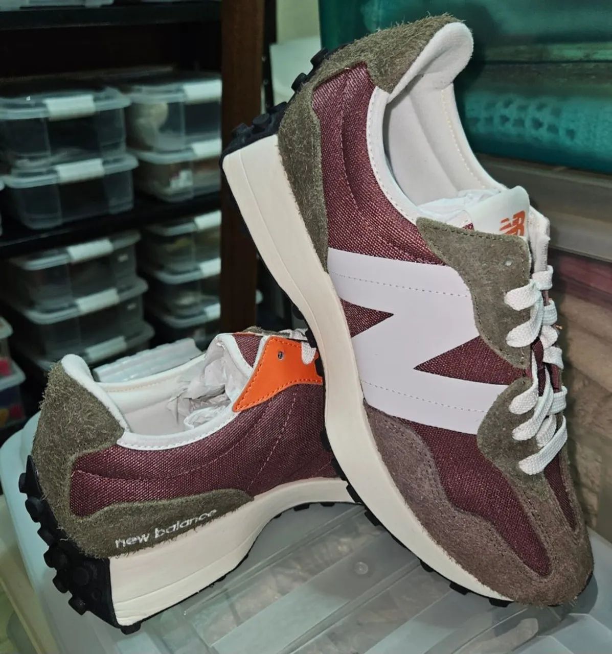 Tênis New Balance 327V1 - Bordô - N° 41 - Foto 6