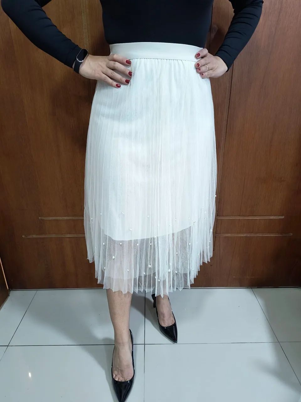 Saia midi de tule  - Foto 2