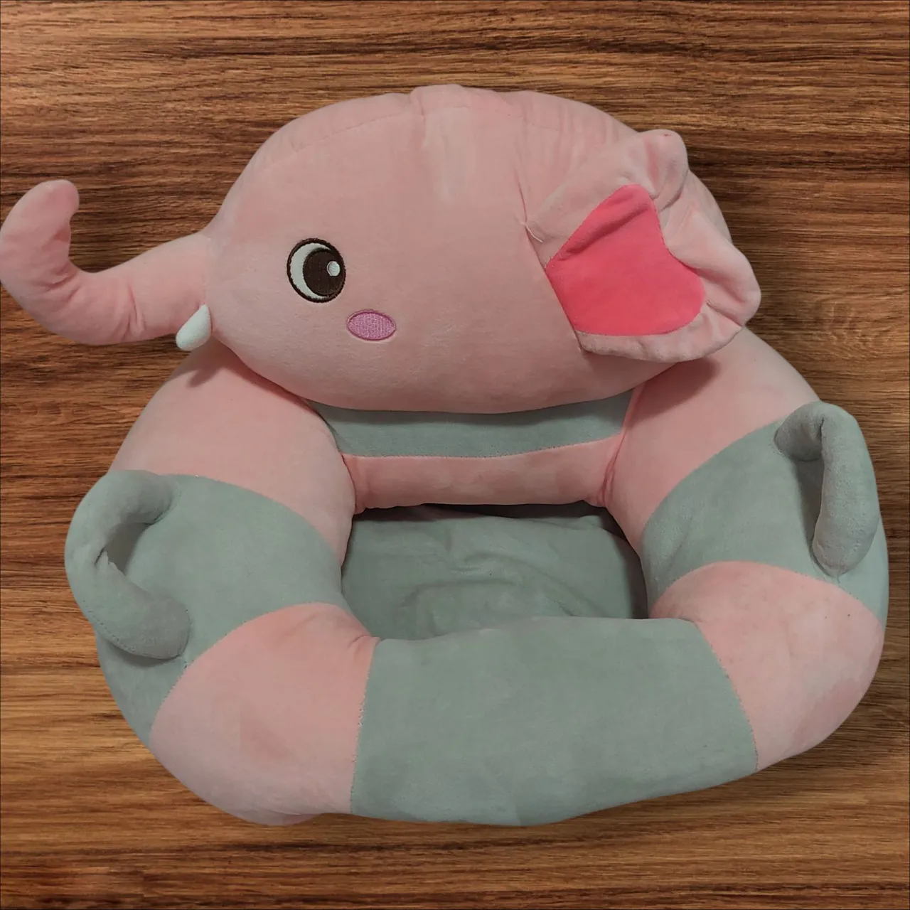 Poltrona Bebê Elefante Rosa e Cinza