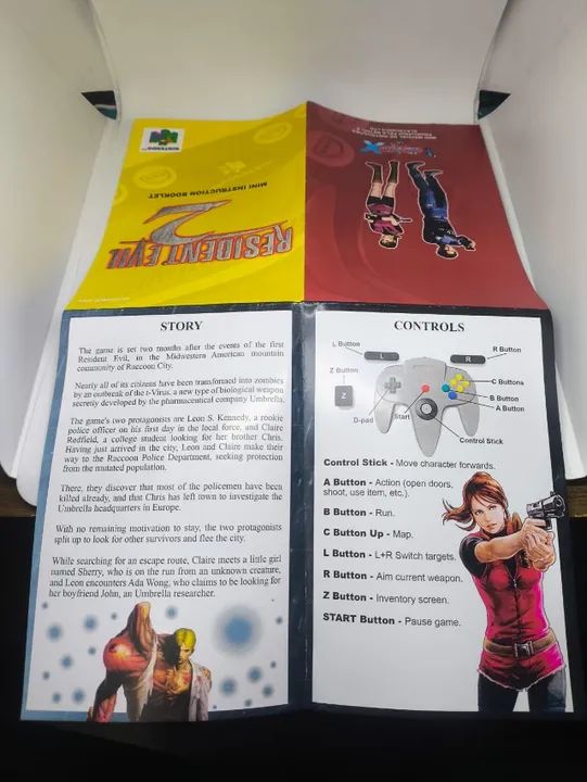 Caixa do Jogo Resident Evil 2 para Nintendo 64 - Inclui Berço e Mini Manual Poster - Foto 6