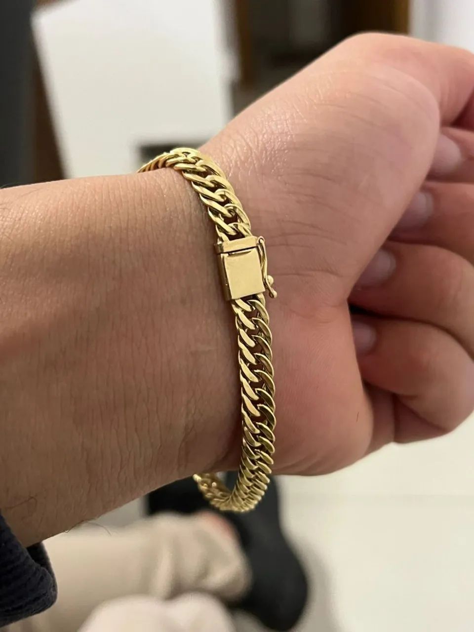 Pulseira Grumet Dupla Ouro18k Masculina - Foto 3