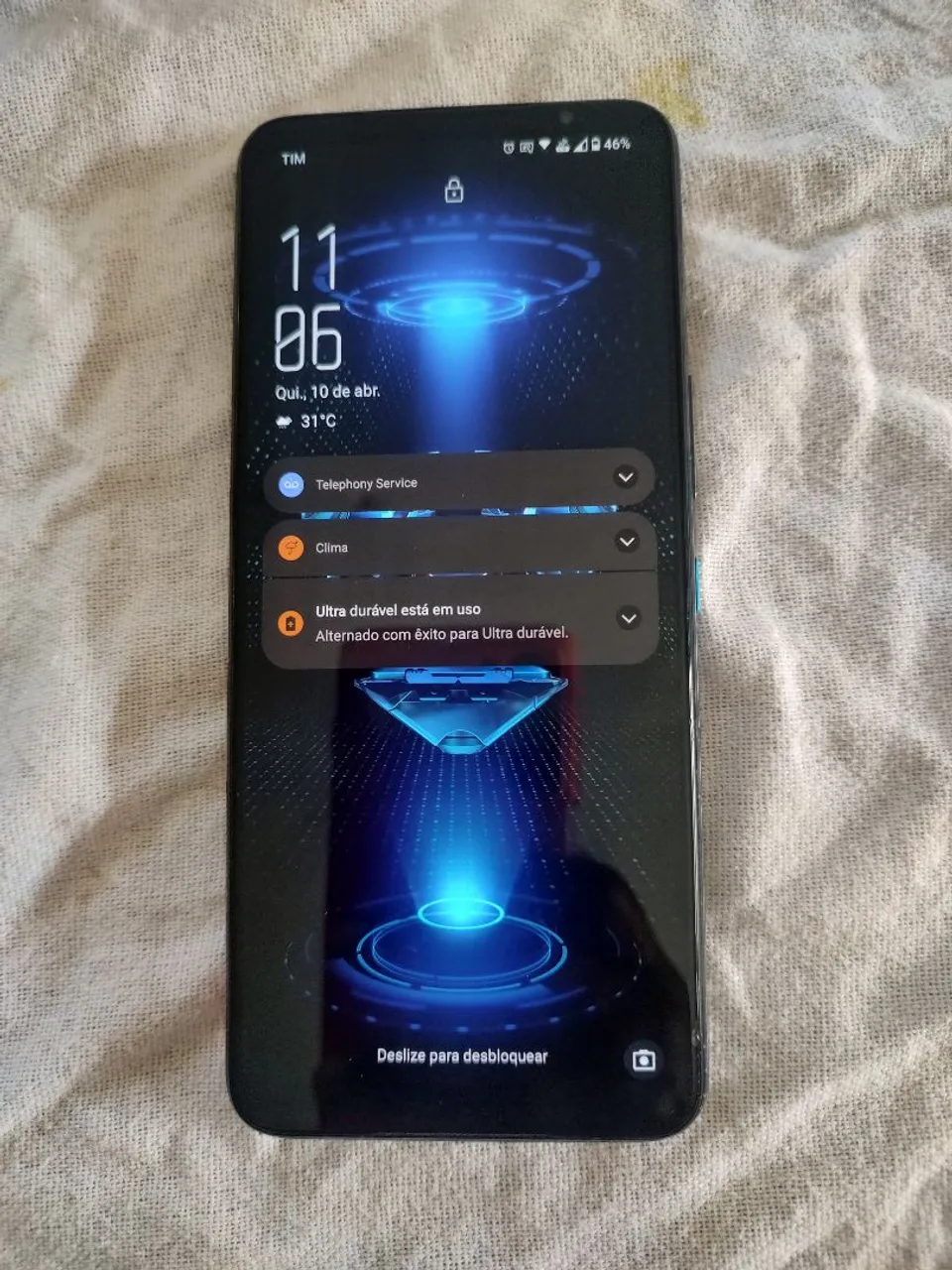ROG Phone 5s caixa, carregador e nota fiscal