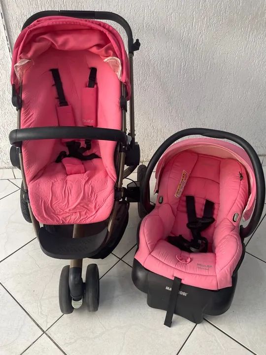 Carrinho + bebê conforto + base , deita frente e costas quinnny buzz  - Foto 3