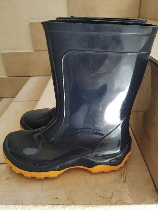 Botas de Chuva Masculinas - Azul Escuro - Foto 2