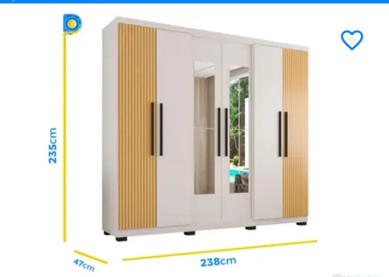6-Door Wardrobe - Semi-New