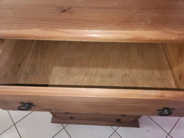 Cômoda de madeira usada - Foto 4