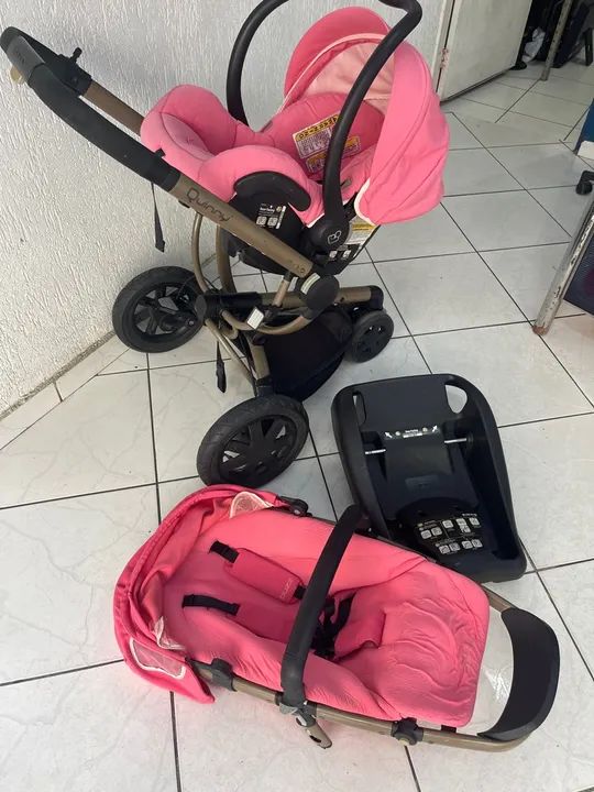 Carrinho + bebê conforto + base , deita frente e costas quinnny buzz  - Foto 5