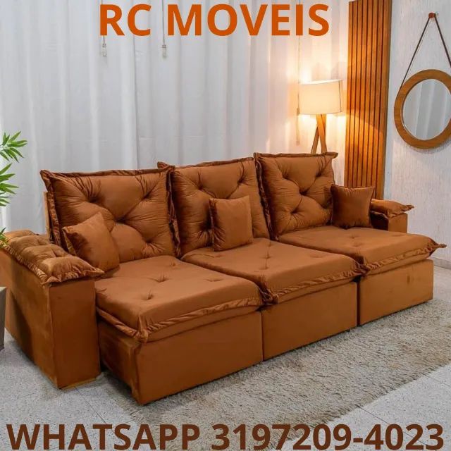 Sofá Londres 3 Módulos Retrátil e Reclinável - Conforto, Espaço e Sofisticação