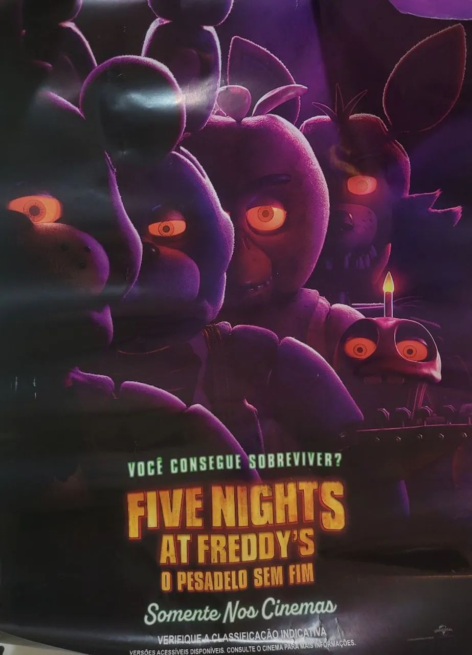 Five Nights at Freddy's: O Pesadelo Sem Fim - Pôster Original Cinema - Foto 2
