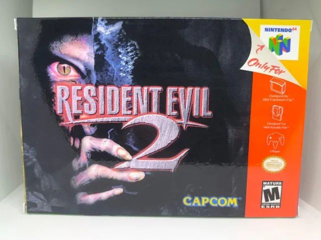 Caixa do Jogo Resident Evil 2 para Nintendo 64 - Inclui Berço e Mini Manual Poster - Foto 2