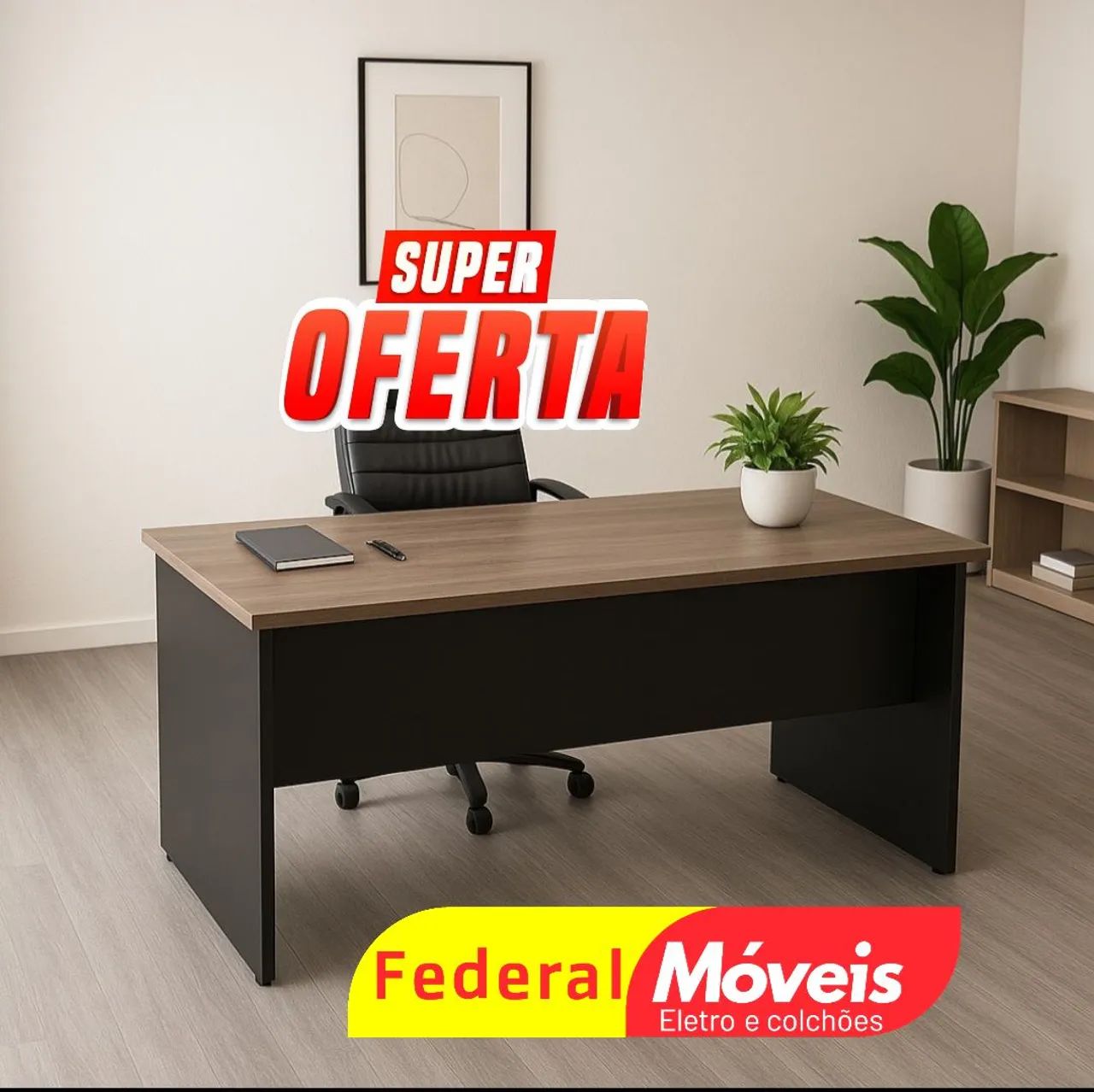  Mesa para Escritório 1,20x0,60 - Compacta, prática e funcional!