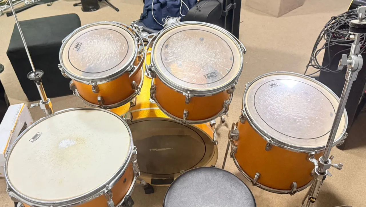 bateria D-One Rocket na cor Orange Satin Sparkle. - Foto 6