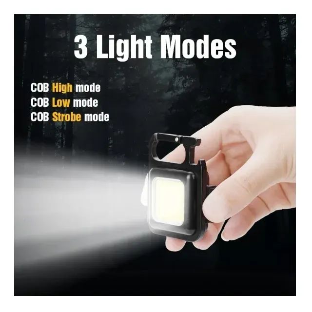 Mini Lanterna Led Potente Recarregável Com Abridor Mosquetão Cor da luz Branco