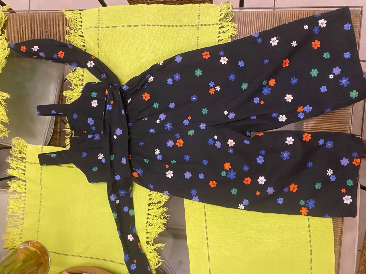 Marca: FÁBULA Macacão Infantil Floral - 4 anos - Loja Fábula Shopping Rio Design - Foto 3
