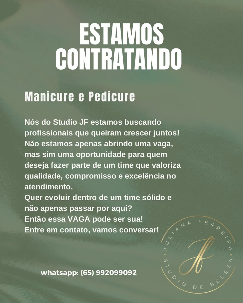 Vaga para manicure 