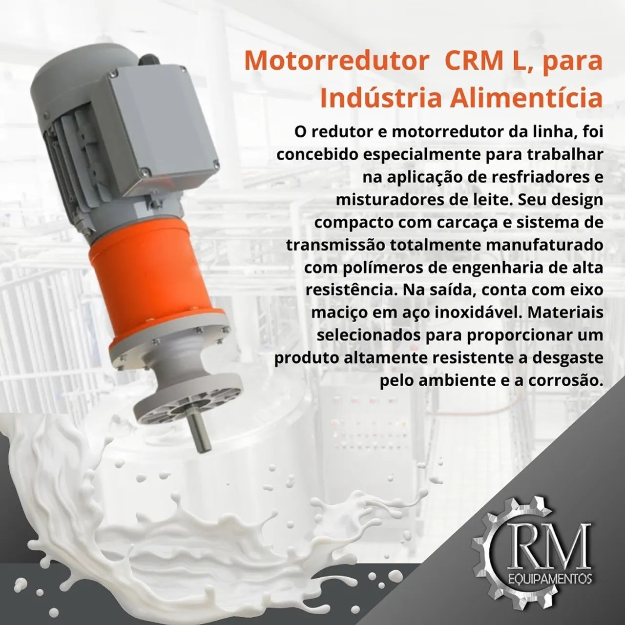 Motorredutor CRM L para Indústria Alimentícia