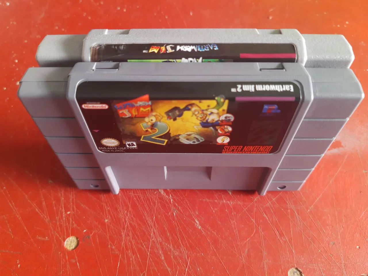 Lote Earthworm Jim e Earthworm Jim 2 - Super Nintendo repro nova chipada. - Foto 3